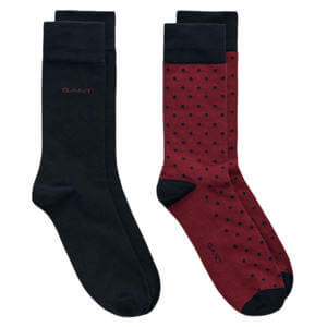 GANT 2-Pack Dot & Solid Socks